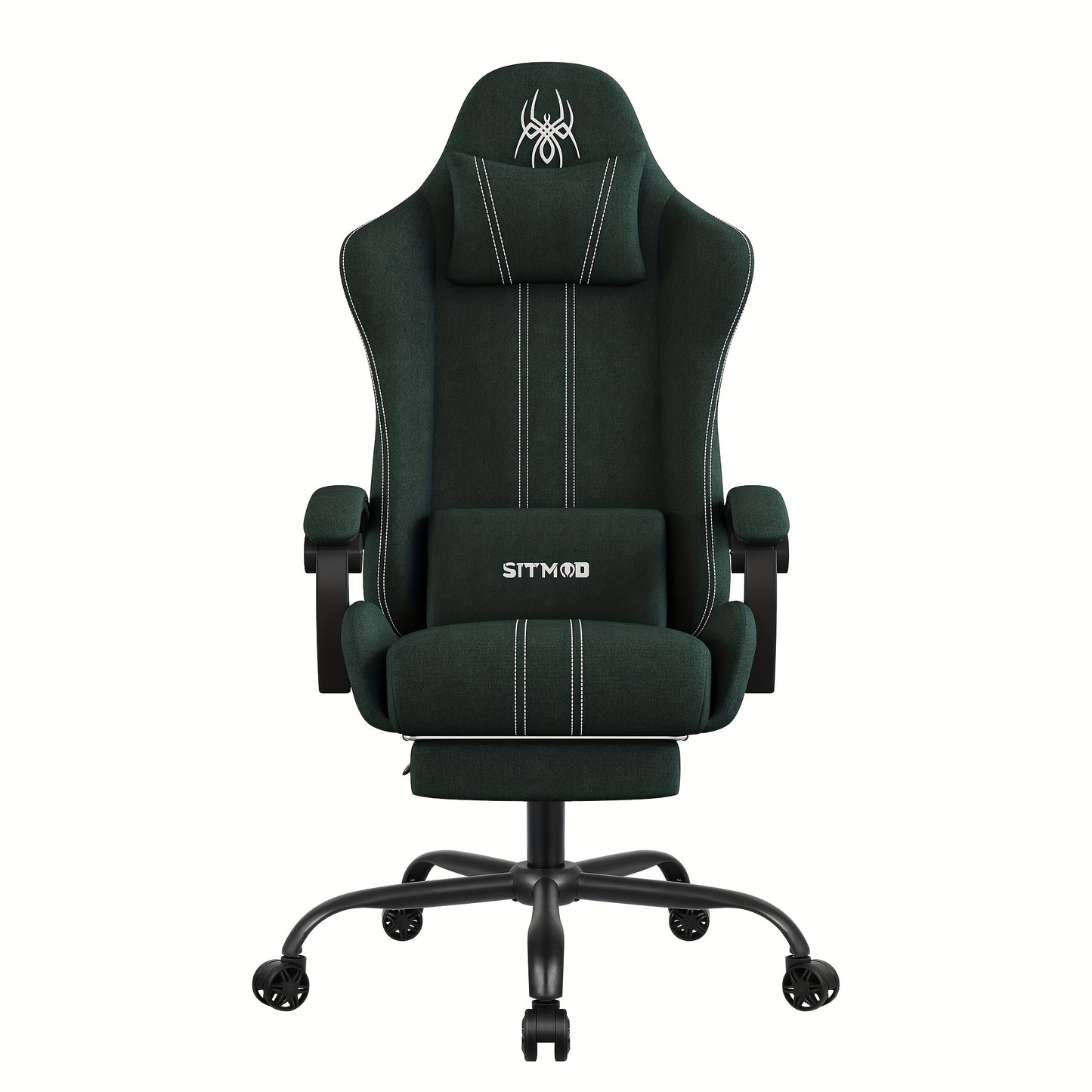 Gaming Chair With Breathable Fabric, Comfortable Office Chair Game Chair With Headrest And Lumbar Support, Ergonomic Video Game Chairs For Adults, 360°-Swivel Seat