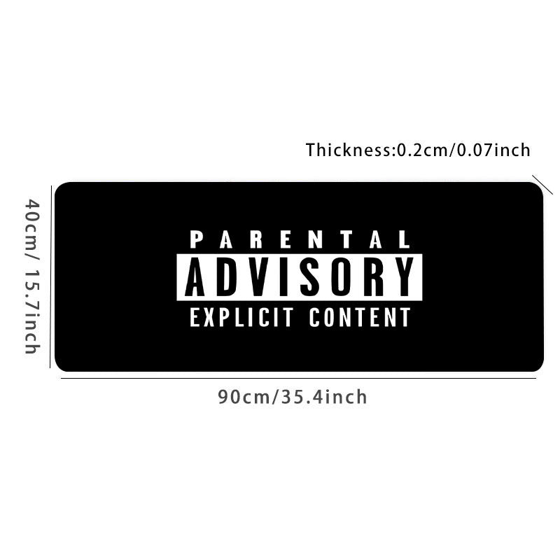 White Letter Mouse Pad, simple Mouse Pad, Long Non-slip Mouse Pad, Office Game Table Mat