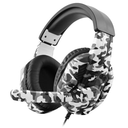 Game Big Headphone Headphone Microphone For PS4 PS5 PC XBOX ONE SWITCH Mobile Game Office Learning Ergonomic Design Wearing Comfortable Gray Camouflage