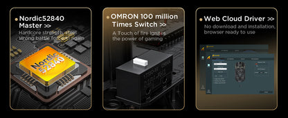 ATTACK SHARK R5 Ultra Carbon Fiber Wireless 8K Gaming Mouse 39g SUPERLIGHT, PixArt PAW3950MAX Gaming Sensor, 8000Hz Wireless Pol