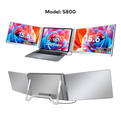 Dual Screen Display Extended Portable Monitor FHD Notebook Sub Screen Triple Screen Extender Compatible with All PC Rospider