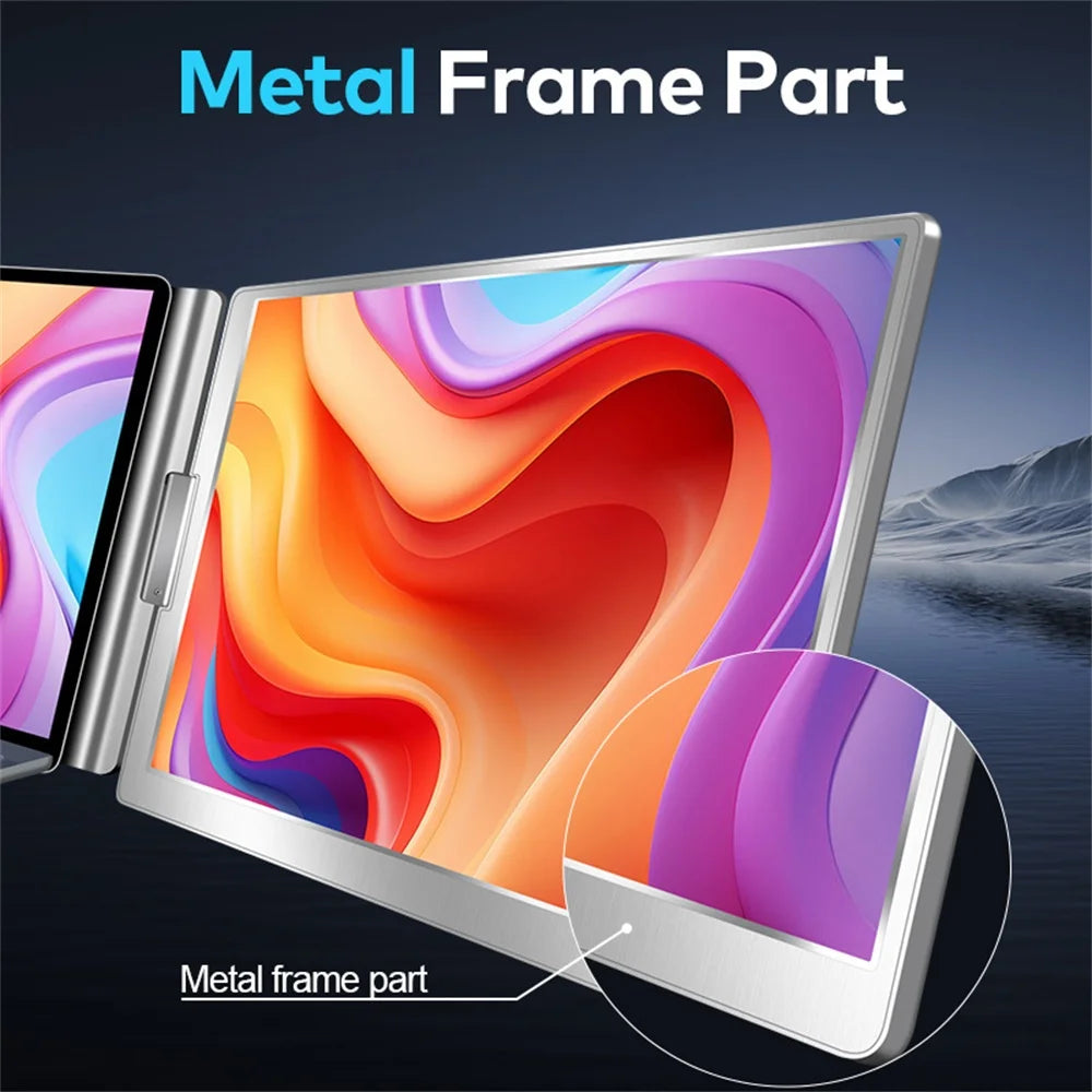 Dual Screen Display Extended Portable Monitor FHD Notebook Sub Screen Triple Screen Extender Compatible with All PC Rospider