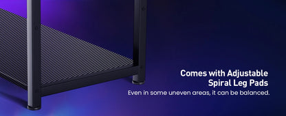 L-Shape Gaming Desk with Drawers, Carbon Fiber Computer Desk with Monitor Arm, Gaming Desk for Home Office Desks