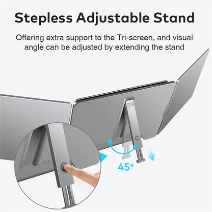 Dual Screen Display Extended Portable Monitor FHD Notebook Sub Screen Triple Screen Extender Compatible with All PC Rospider