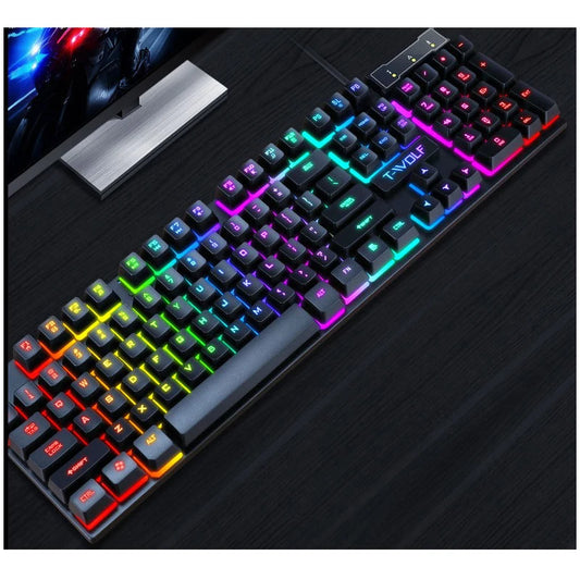 Spanish keyboard  illuminated Gaming  pc keyboards computer Gamer usb with ñ led clavier wired luminous by cable teclado español