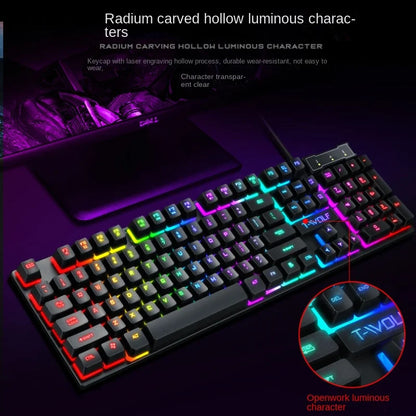 Spanish keyboard  illuminated Gaming  pc keyboards computer Gamer usb with ñ led clavier wired luminous by cable teclado español