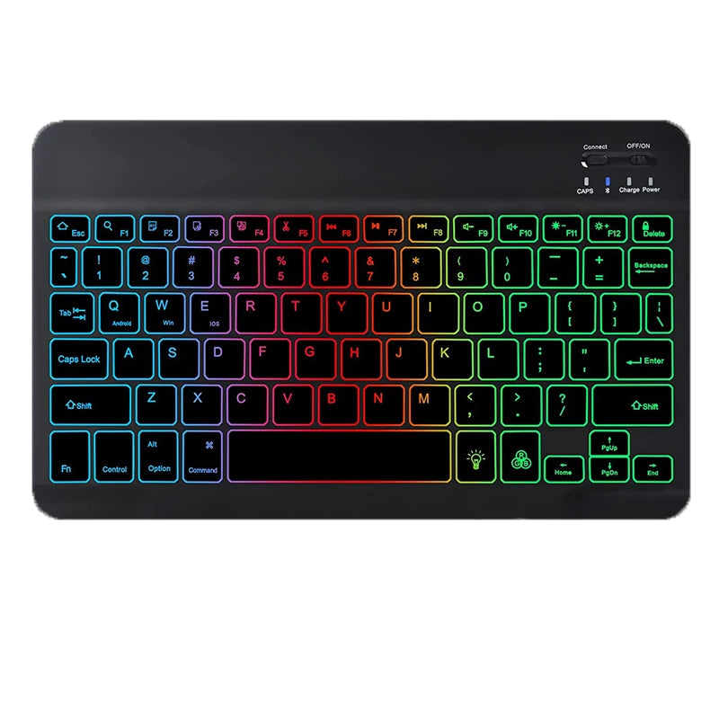 Clavier AZERTY Tablet 10'' Backlit Keyboard for iPad Keyboard AZERTY Keyboard Wireless for Android Xiaomi Huawei Samsung Teclado