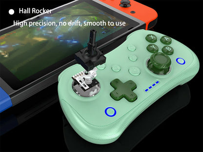 Multi-Functional Wireless Game MINI Gamepad for Switch with RGB Lights and Hall Rocker, Support Burst Function