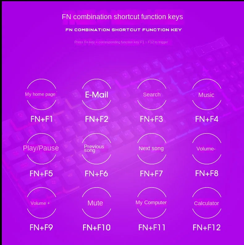 Spanish keyboard  illuminated Gaming  pc keyboards computer Gamer usb with ñ led clavier wired luminous by cable teclado español