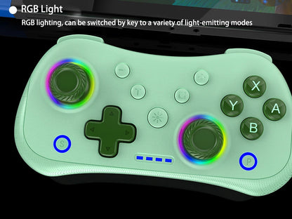Multi-Functional Wireless Game MINI Gamepad for Switch with RGB Lights and Hall Rocker, Support Burst Function