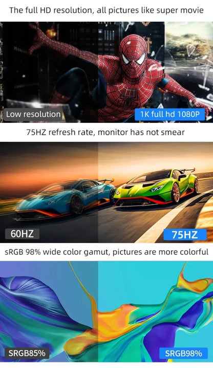 DisplayPC Monitor,Curved,1920*1080,23.6 / 24 Inch,LCD Screen,Ips,LED,Desktop