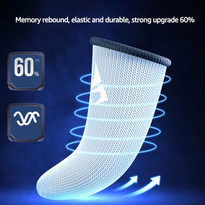 2Pcs Breathable Gaming Finger Sleeves Game Gloves Anti-Sweat Thumb Finger Cots Fingertip Cover for Mobile Games