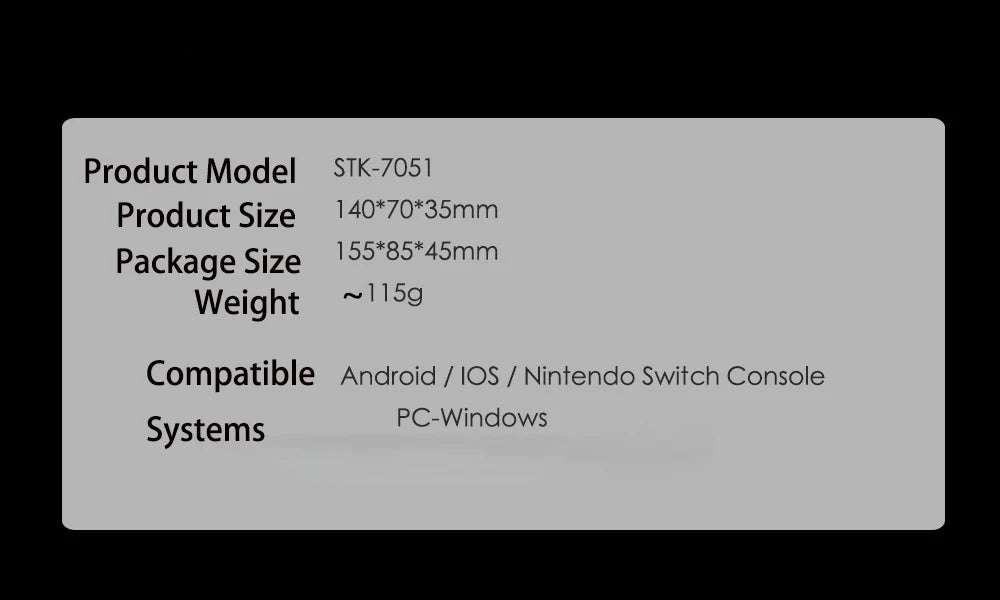 Multi-Functional Wireless Game MINI Gamepad for Switch with RGB Lights and Hall Rocker, Support Burst Function