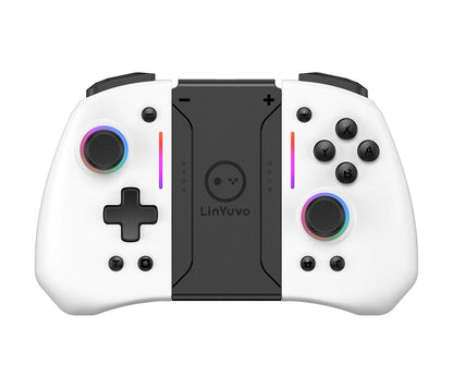 LinYuvo KS42 Meteor Light Wireless Joy-pad with 8 Color RGB Lights for Switch/Lite/OLED, with Programmable,,Turbo & Vibration