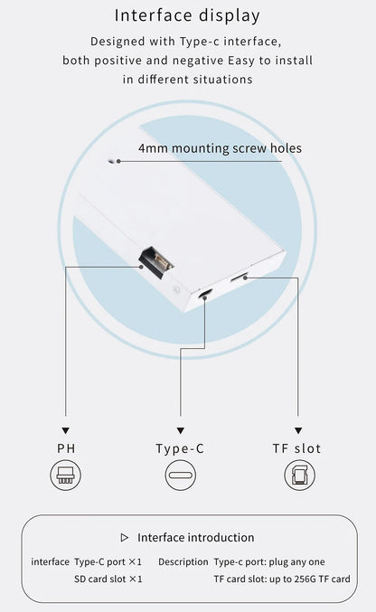 8.8 Inch Secondary Screen IPS 1920X480 Pixel USB Type-C LCD Monitor PC Case CPU GPU RAM Dislpay Computer Monitoring Free AIDA64