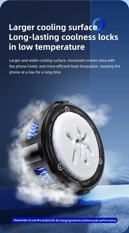 TL07 5V/3A Magnetic Phone Cooler for PUBG Mobile - Semiconductor Freeze Cooling Fan with Digital Temperature Display - Back Clip