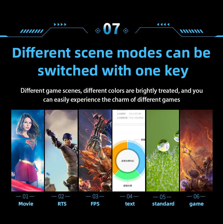 Pc 24 27 32 Inch Lcd Monitor 144hz 165 HZ 2K 4K Computer Display Gaming Led Curved Screen Monitor