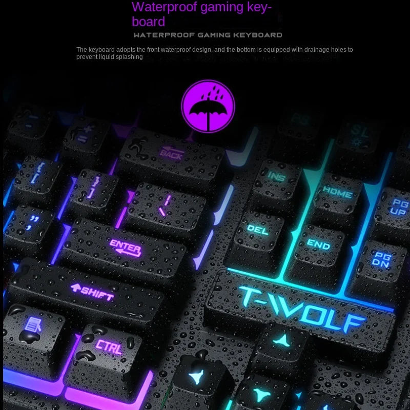 Spanish keyboard  illuminated Gaming  pc keyboards computer Gamer usb with ñ led clavier wired luminous by cable teclado español