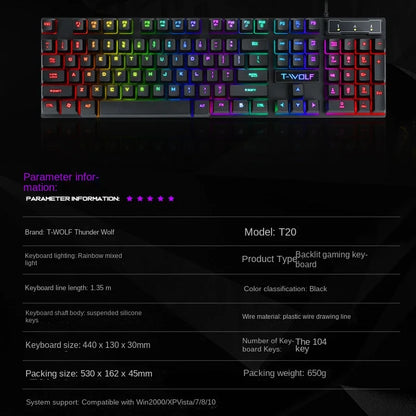 Spanish keyboard  illuminated Gaming  pc keyboards computer Gamer usb with ñ led clavier wired luminous by cable teclado español