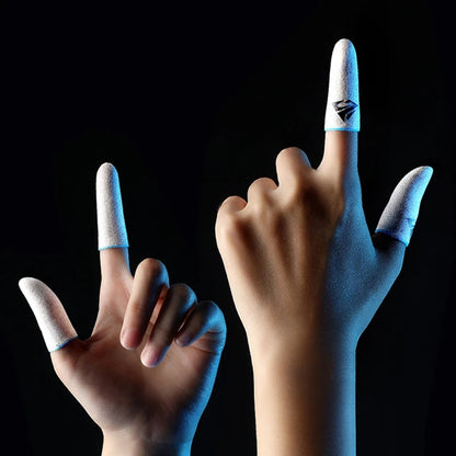 2Pcs Breathable Gaming Finger Sleeves Game Gloves Anti-Sweat Thumb Finger Cots Fingertip Cover for Mobile Games