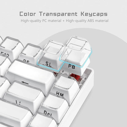 Crystal jelly keycaps, side-engraved 113 keys, suitable for 61/68/84/87/98/100-key Cherry Gateron MX mechanical keyboards, pink.