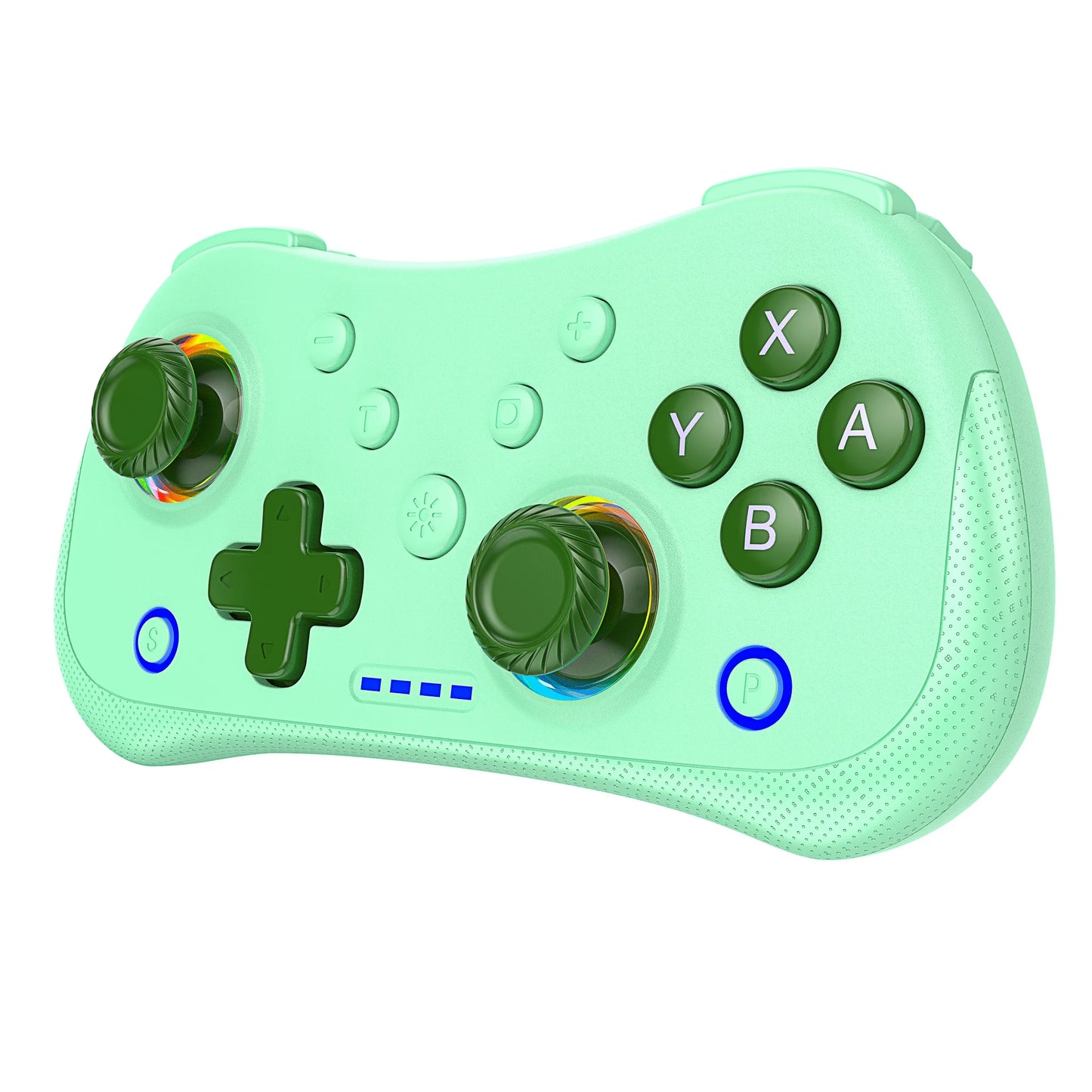 Multi-Functional Wireless Game MINI Gamepad for Switch with RGB Lights and Hall Rocker, Support Burst Function