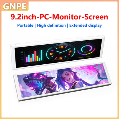 9.2 inch LCD 1920*462 Computer Monitor Display Screen USB Type C MX1.25 Port Secondary Screen PC