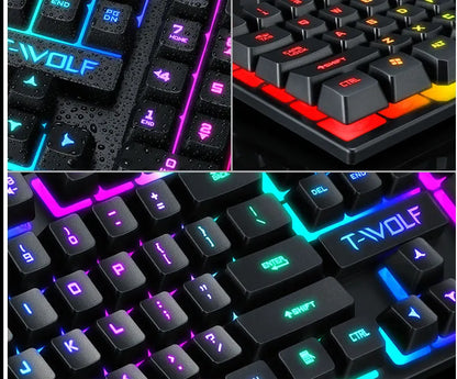 Spanish keyboard  illuminated Gaming  pc keyboards computer Gamer usb with ñ led clavier wired luminous by cable teclado español