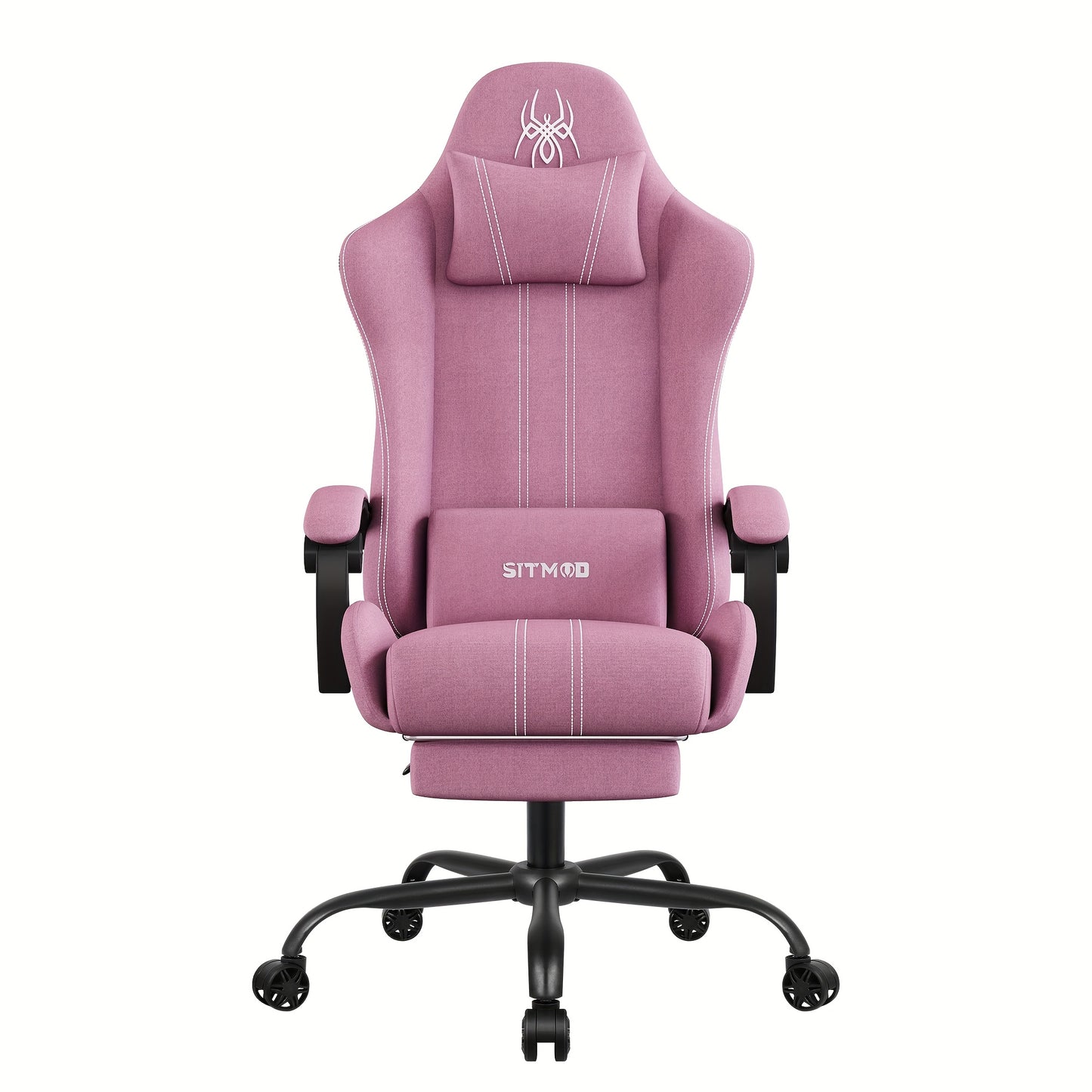 Gaming Chair With Breathable Fabric, Comfortable Office Chair Game Chair With Headrest And Lumbar Support, Ergonomic Video Game Chairs For Adults, 360°-Swivel Seat