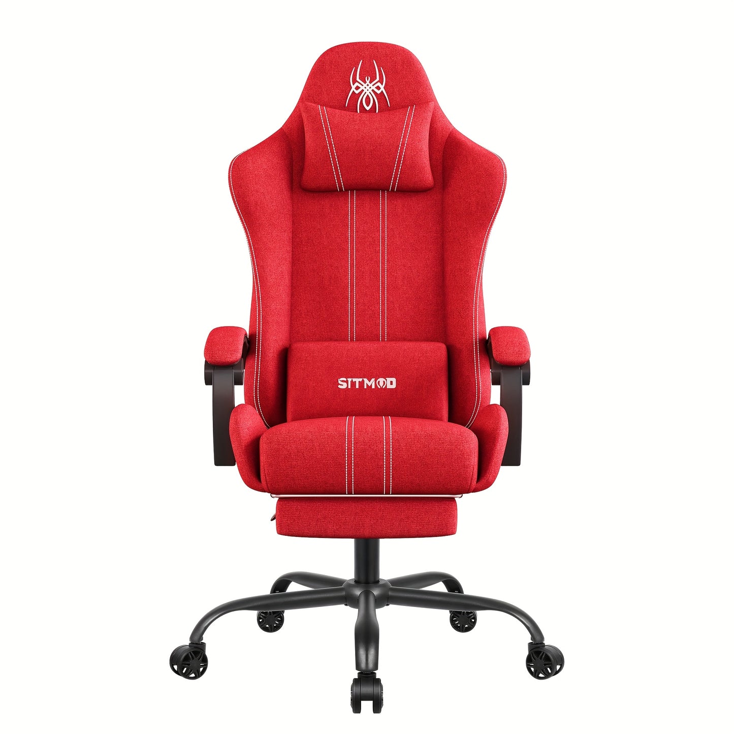 Gaming Chair With Breathable Fabric, Comfortable Office Chair Game Chair With Headrest And Lumbar Support, Ergonomic Video Game Chairs For Adults, 360°-Swivel Seat